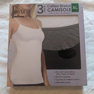 NWT 3-pack Felina Camisole Black White and Grey XL